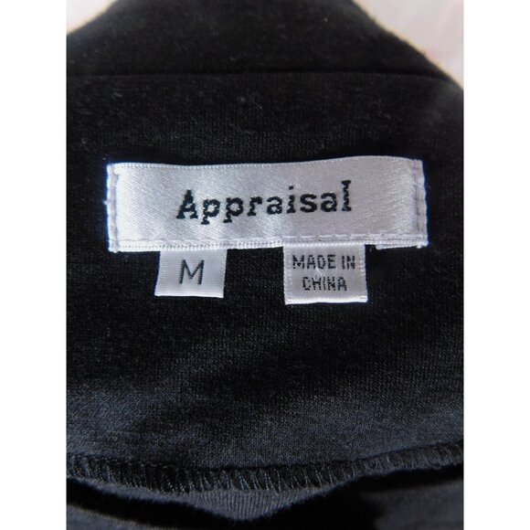 Black Ruffle Hem Button Front Half Sleeve Jacket Coat Elegant M - Picture 9 of 11